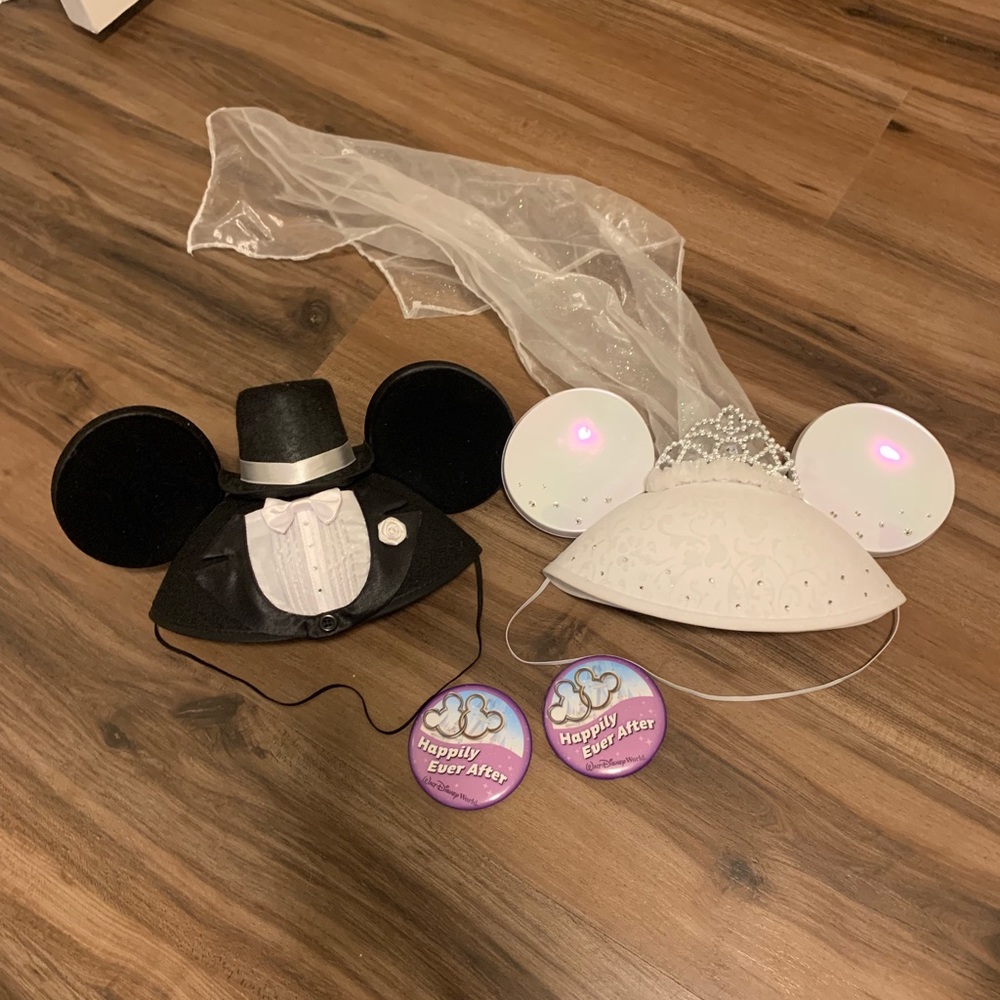 Mickey and Minnie Mouse wedding Disney ears